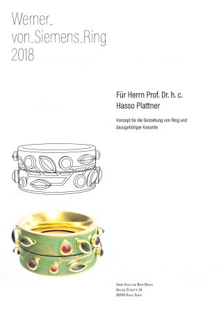 Gestaltungskonzept für den Werner-von-Siemens-Ring für Hasso Plattner (Link auf Abbildung)