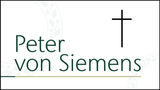 Nachruf Peter von Siemens